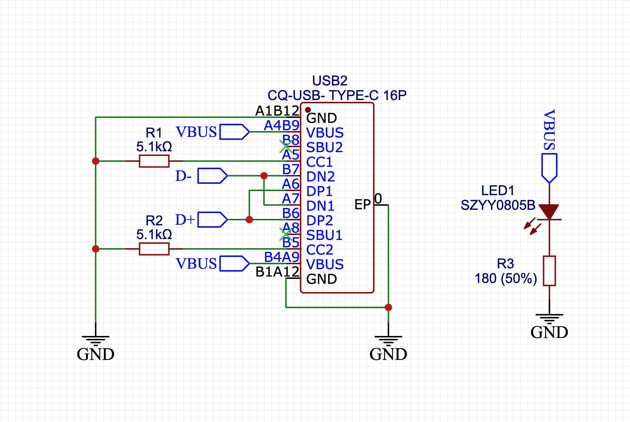 SMT USB Type-C Connector - EasyEDA Circuit