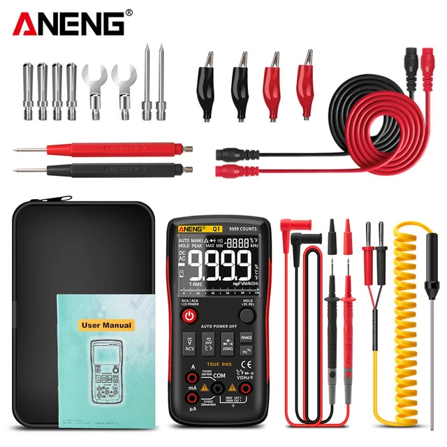 Digital Multimeter ANENG Q1 Red Pro